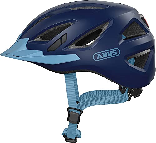 ABUS Stadthelm Urban-I 3.0 - Fahrradhelm mit Rücklicht, Schirm und Magnetverschluss - für Damen und Herren - Blau (core blue), Größe L von ABUS