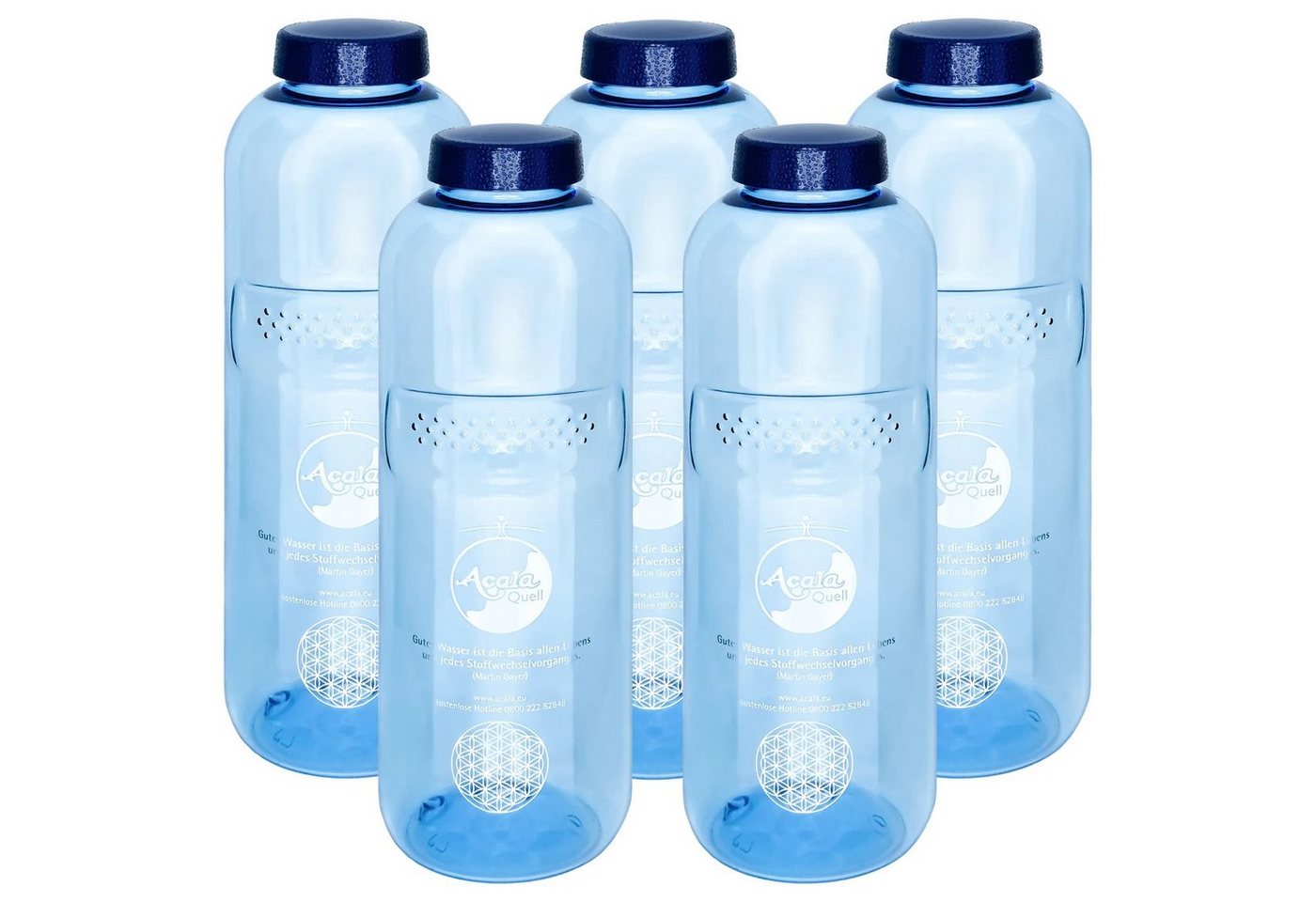 AcalaQuell Trinkflasche Grip 1,0 L aus Tritan, weichmacherfrei & lebensmittelecht von AcalaQuell