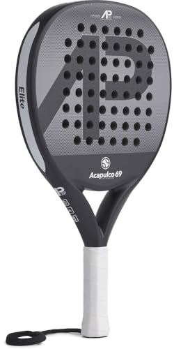 Acapulco 69 - Padelschläger Paddel Tennisschläger | Advanced AP69104 Elite | 100% Carbon-Schicht, Soft, langlebig, Indoor & Outdoor, Schwarz von Acapulco 69