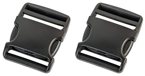 AceCamp® Duraflex Steckverschluss [2x50mm – schwarz] - Gurtbefestigung Kofferverschluss - Rucksackverschluss - Einfache Anbringung - Robuste Schnalle. von AceCamp