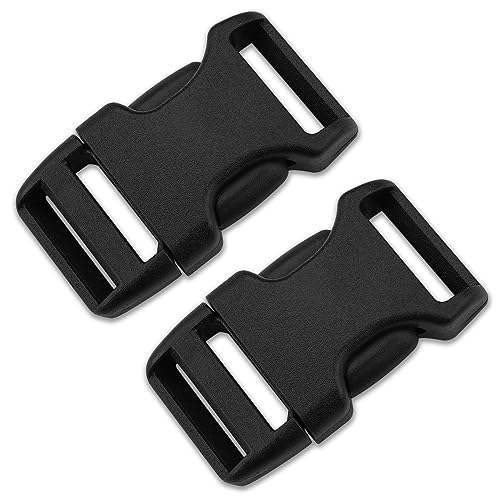 AceCamp® Duraflex Steckverschluss [2x20mm – schwarz] - Gurtbefestigung Kofferverschluss - Rucksackverschluss - Einfache Anbringung - Robuste Schnalle. von AceCamp