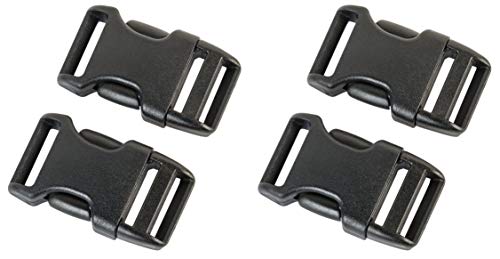 AceCamp® Duraflex Steckverschluss [4x20mm – schwarz] - Gurtbefestigung Kofferverschluss - Rucksackverschluss - Einfache Anbringung - Robuste Schnalle. von AceCamp
