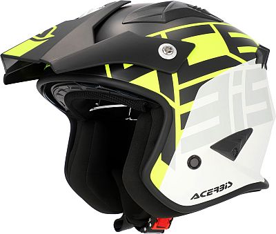 Acerbis Aria Graphic, Jethelm - Matt Weiß/Schwarz/Neon-Gelb - L von Acerbis