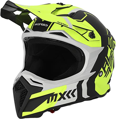 Acerbis Profile 5 Motocross Helm (Black/Neon Yellow,XS (53/54)) von Acerbis
