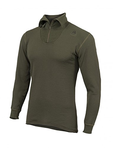 Aclima Hotwool 230g Unisex Polo Zip - Olive Night, Größe:L von Aclima