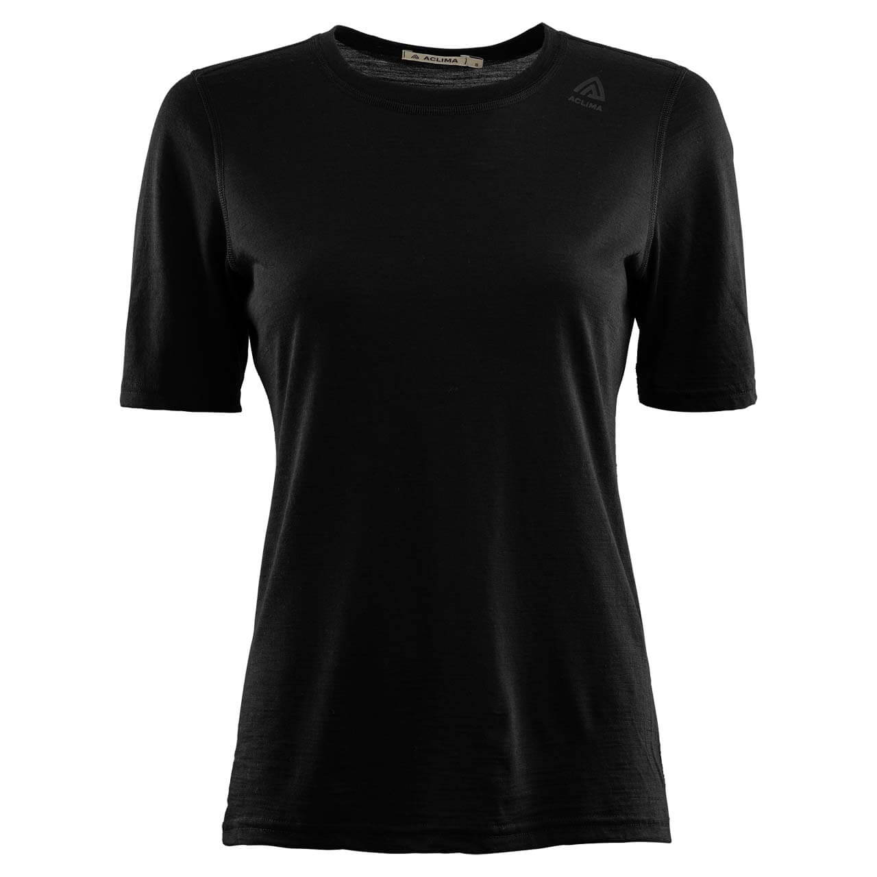 Aclima Lightwool Merino Damen-T-Shirt - Jet Black, S von Aclima
