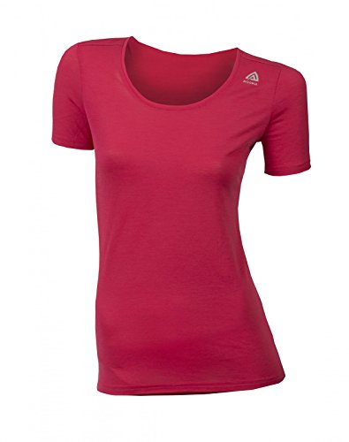 Aclima Lightwool Women's T-Shirt Round Neck, Größe:XS, Farbe:Raspberry von Aclima