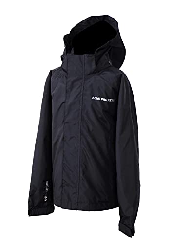 Acme Projects Regenjacke 100% wasserdicht, atmungsaktiv, Klebebandnaht, 10000 mm / 3000 g, YKK-Reißverschlüsse Damen, 36 Schwarz von Acme Projects