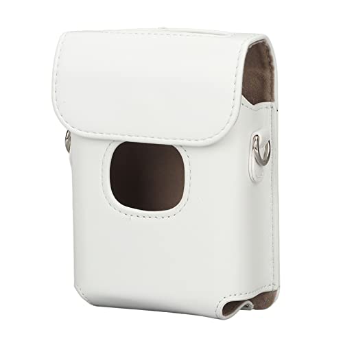 Acouto Tragbare Kameratasche aus PU-Leder mit Schultergurt für Link 2, Kratzfest, Retro-Look, Angenehm zu Berühren (White) von Acouto