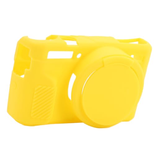 Acouto Weiche Schutzhülle für die G7X2-Kamera mit Abnehmbarer Objektivabdeckung, Kompatibel mit G7X2, aus Silikon (Yellow) von Acouto