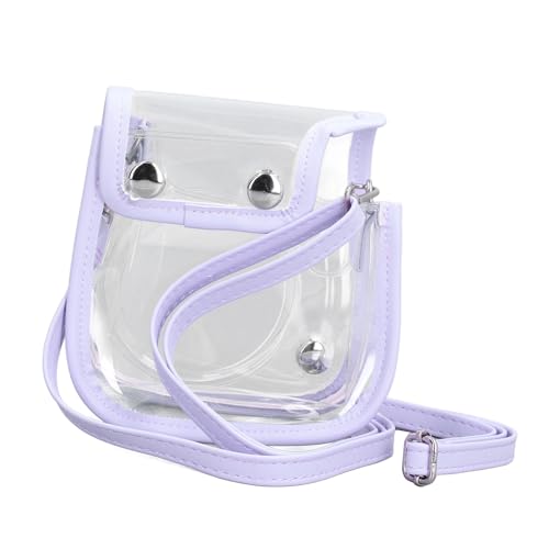 Schutzhülle für die Kamera 12 aus PU-Leder mit Abnehmbarer Abdeckung, Verstellbarem Schultergurt, Staubdicht, Transparent, Leicht, (Purple) von Acouto
