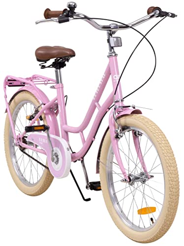 Actionbikes Kinderfahrrad Retrostar 20 Zoll - Kinder Fahrrad für Mädchen - Von 6-9 Jahren - V-Brake Bremse - Freilauf - Kettenschutz - Fahrräder - Laufrad - Kinderrad von Actionbikes Motors