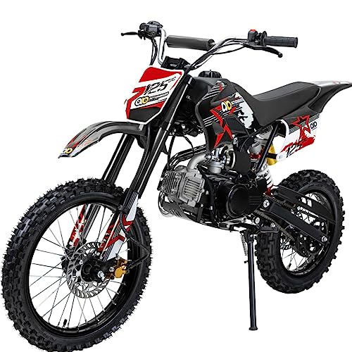 Actionbikes Motors Kinder Jugend Crossbike JC125 | 125 cc - Hydraulische Scheibenbremsen - CDI Zündung - Bis 80 Km/h - Pocket Bike - Motorrad - Motocross - Dirt Bike - Enduro - (Schwarz) von Actionbikes Motors