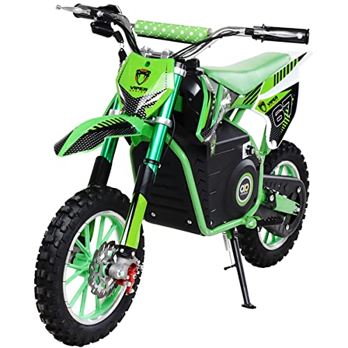 Actionbikes Motors Kinder Mini Elektro Crossbike Viper 𝟭𝟬𝟬𝟬 Watt | 36 Volt - 25 Km/h - Scheibenbremsen - 3 Geschwindigkeitsstufen - Pocket Bike - Motorrad - Motocross - Dirtbike - Enduro (Grün) von Actionbikes Motors
