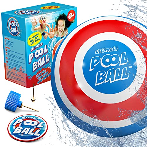 Activ Life Ultimate Pool Ball, Blau/Rot 15cm Ball (4.5 lbs gefüllt), Bestes Schwimmbadspielzeug für Kinder von 8-12 Jahren, Old Top Christmas, Stocking Stuffers für Teens von Activ Life