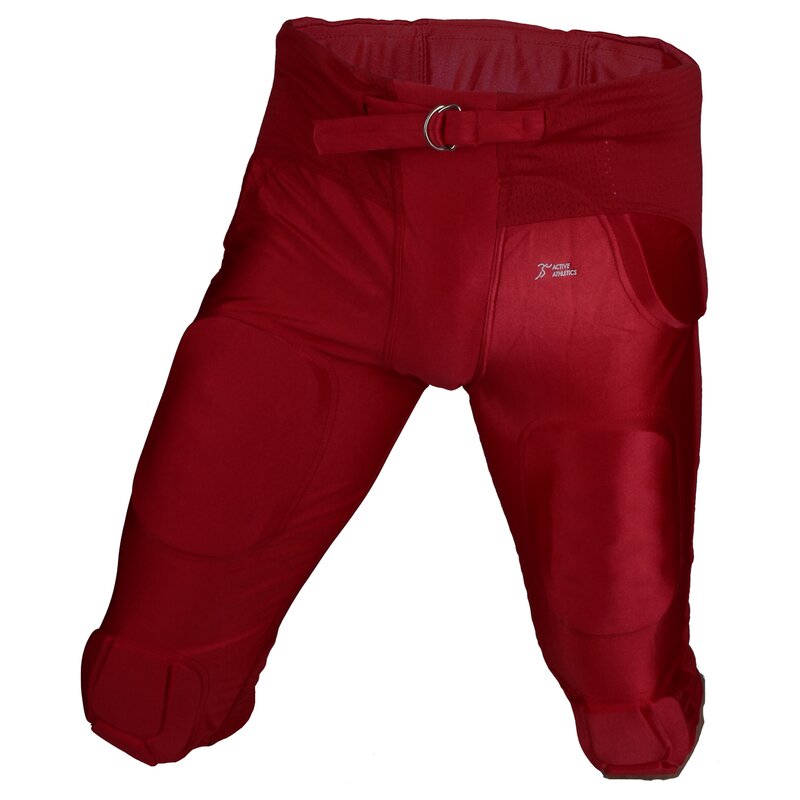 Active Athletics American Football Hose 7 Pad "All in One" Gamepants - rot Gr. XL von Active Athletics