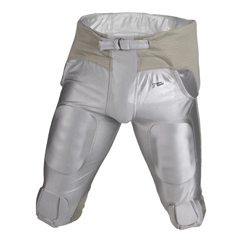 Active Athletics American Football Hose 7 Pad "All in One" Gamepants - silber Gr. 2XL von Active Athletics
