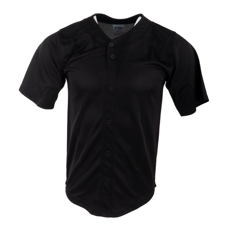 Active Athletics Baseball Jersey, Fake Button Jersey - schwarz Gr.M von Active Athletics