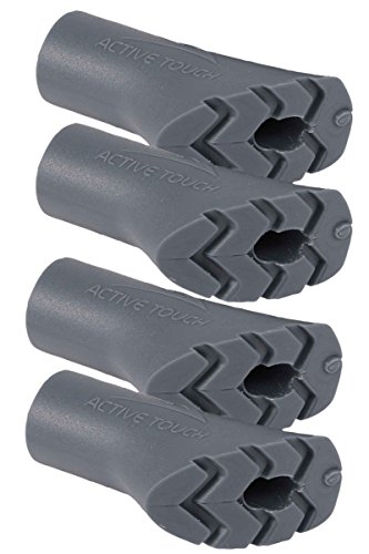 Artive Touch® Nordic Walking Stock Pads Aufsätze Ersatzpads Gummipuffer *Asphalt von Active Touch
