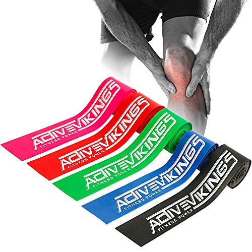 ActiveVikings Floss Band + Tasche - 2m Flossing Band - Ideal für Physiotherapie, Triggerpunktbehandlung und zur Selbstmassage - Perfekt für Sport und Fitness - Flossband Kompressionsband (Pink) von ActiveVikings