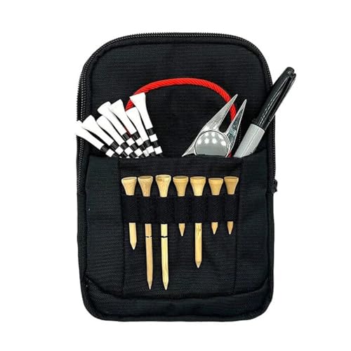 Golf Tee Pouch Bag,Zipper Ball Bag,Golf Accessory Golfballhalter Clip Golfbälle Tees Taschen Teebeutel Utility Für Tackle Set von Acunny
