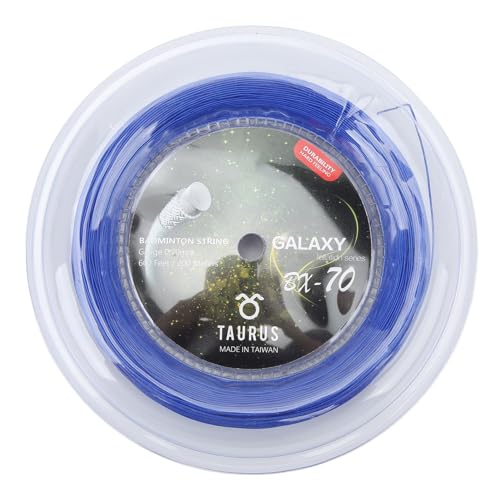 Adfaga Powerti BX70 Professionelle Badmintonschläger String String High Elastic Nylon Badminton Racquet String 0,7 mm Durchmesser 200 m Rolle für Advanced Players Team Training (Blau) von Adfaga