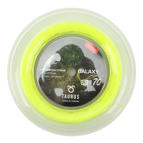 Adfaga Powerti BX70 Professionelle Badmintonschläger String String High Elastic Nylon Badminton Racquet String 0,7 mm Durchmesser 200 m Rolle für Advanced Players Team Training (Fluoresziergelb) von Adfaga