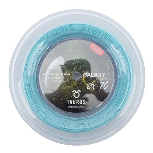 Adfaga Powerti BX70 Professionelle Badmintonschläger String String High Elastic Nylon Badminton Racquet String 0,7 mm Durchmesser 200 m Rolle für Advanced Players Team Training (Himmelblau) von Adfaga