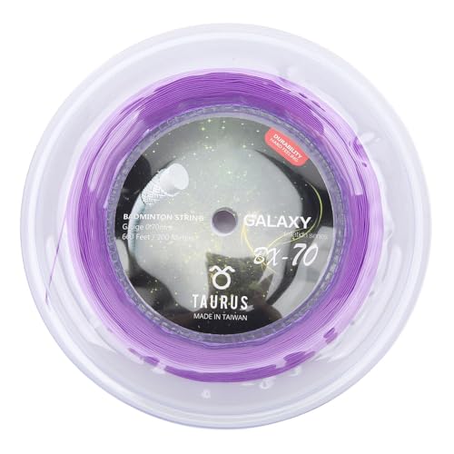 Adfaga Powerti BX70 Professionelle Badmintonschläger String String High Elastic Nylon Badminton Racquet String 0,7 mm Durchmesser 200 m Rolle für Advanced Players Team Training (Lila) von Adfaga