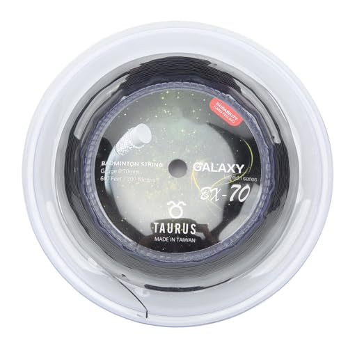 Adfaga Powerti BX70 Professionelle Badmintonschläger String String High Elastic Nylon Badminton Racquet String 0,7 mm Durchmesser 200 m Rolle für Advanced Players Team Training (Schwarz) von Adfaga
