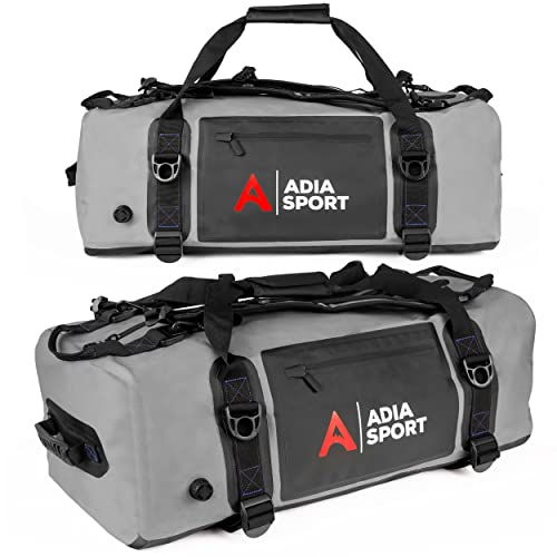 Adia Sport Wasserdichte Reisetasche – robuste wasserdichte Tasche für Bootsausrüstung, Camping, Kajakfahren, XL Duffle Bag für Outdoor-Freizeit & Bootfahren, (60L) UK, Sportlich von Adia Sport
