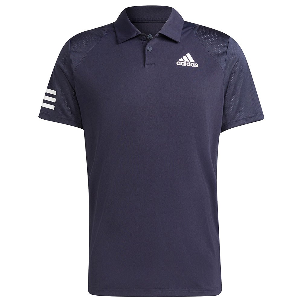 Adidas Badminton Club 3 Stripes Short Sleeve Polo Blau S Mann von Adidas Badminton