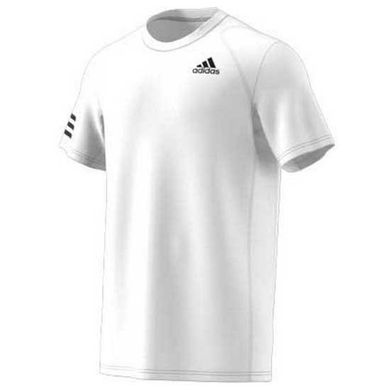 Adidas Badminton Club 3 Stripes Short Sleeve T-shirt Weiß L Mann von Adidas Badminton