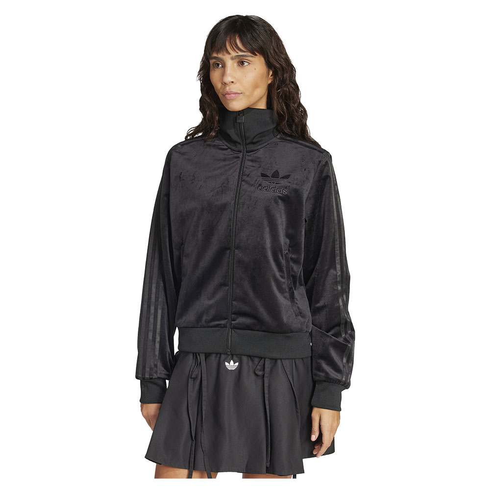 Adidas Originals Adicolor Velour Tracksuit Jacket Schwarz 2XS Frau von Adidas Originals