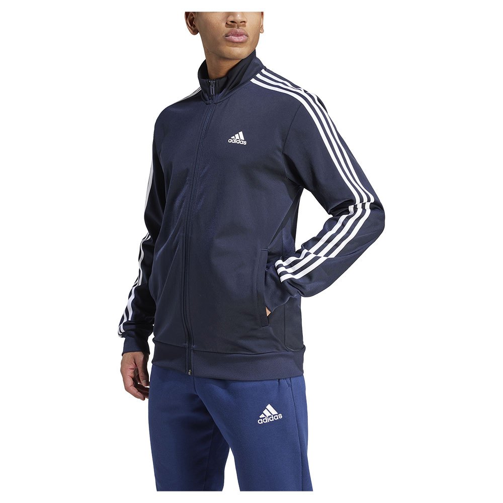 Adidas 3 Stripes Tt Jacket Schwarz 2XL / Regular Mann von Adidas