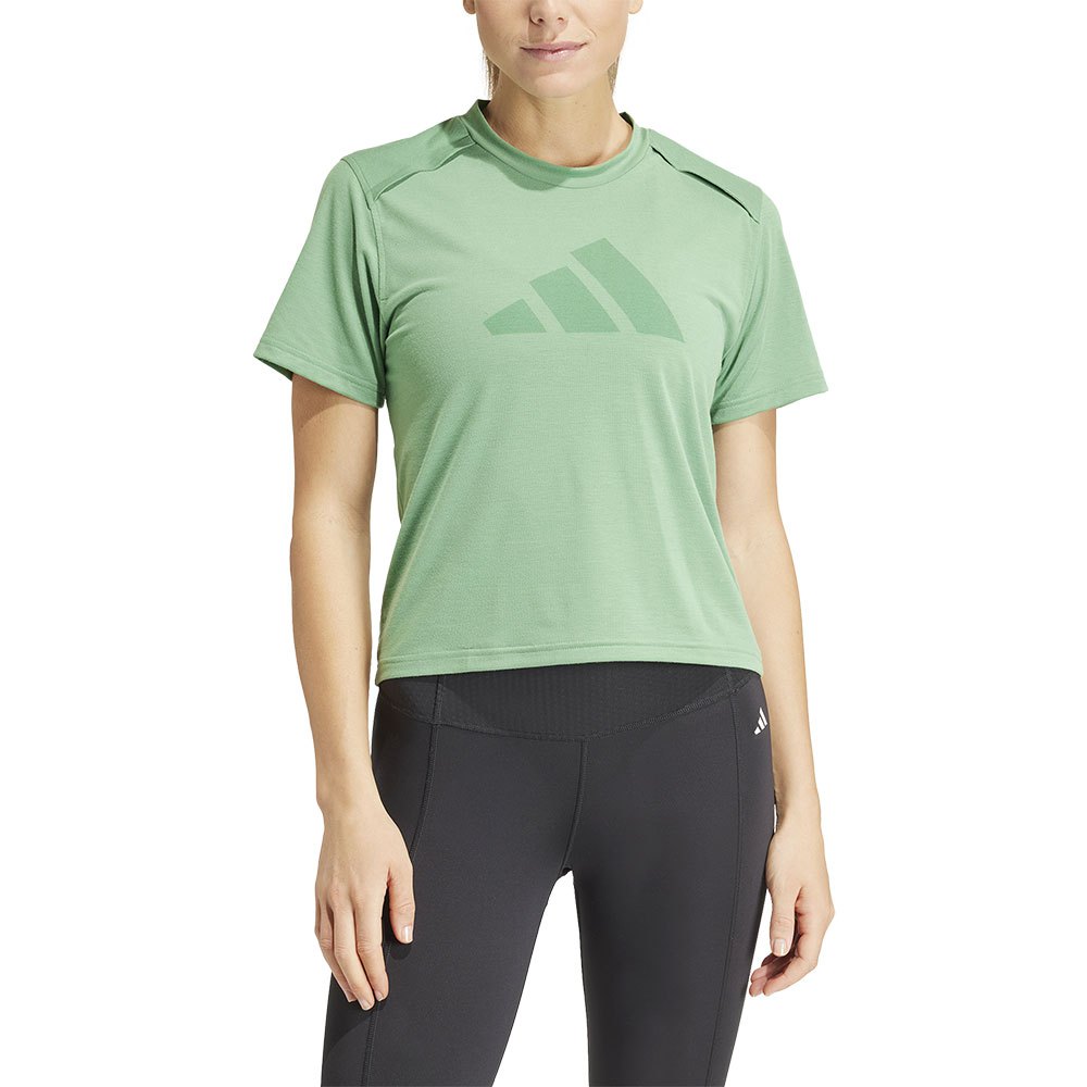 Adidas Power Bl Short Sleeve T-shirt Grün M Frau von Adidas