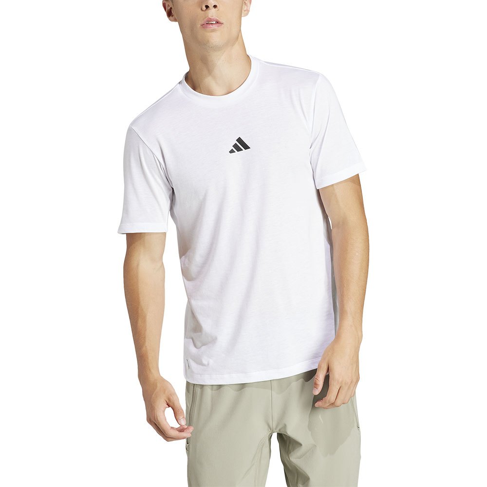 Adidas Workout Logo Short Sleeve T-shirt Weiß M Mann von Adidas