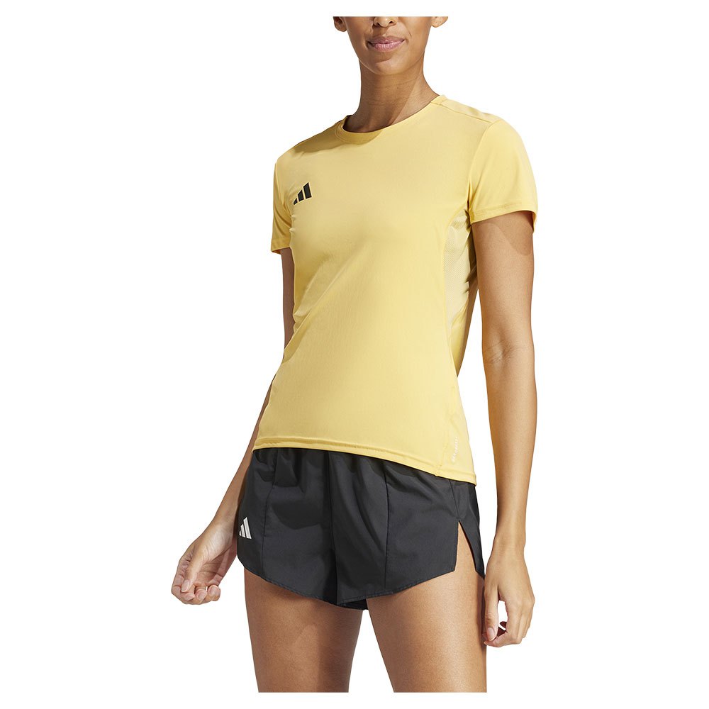 Adidas Adizero Essentials Short Sleeve T-shirt Gelb XS / Regular Frau von Adidas