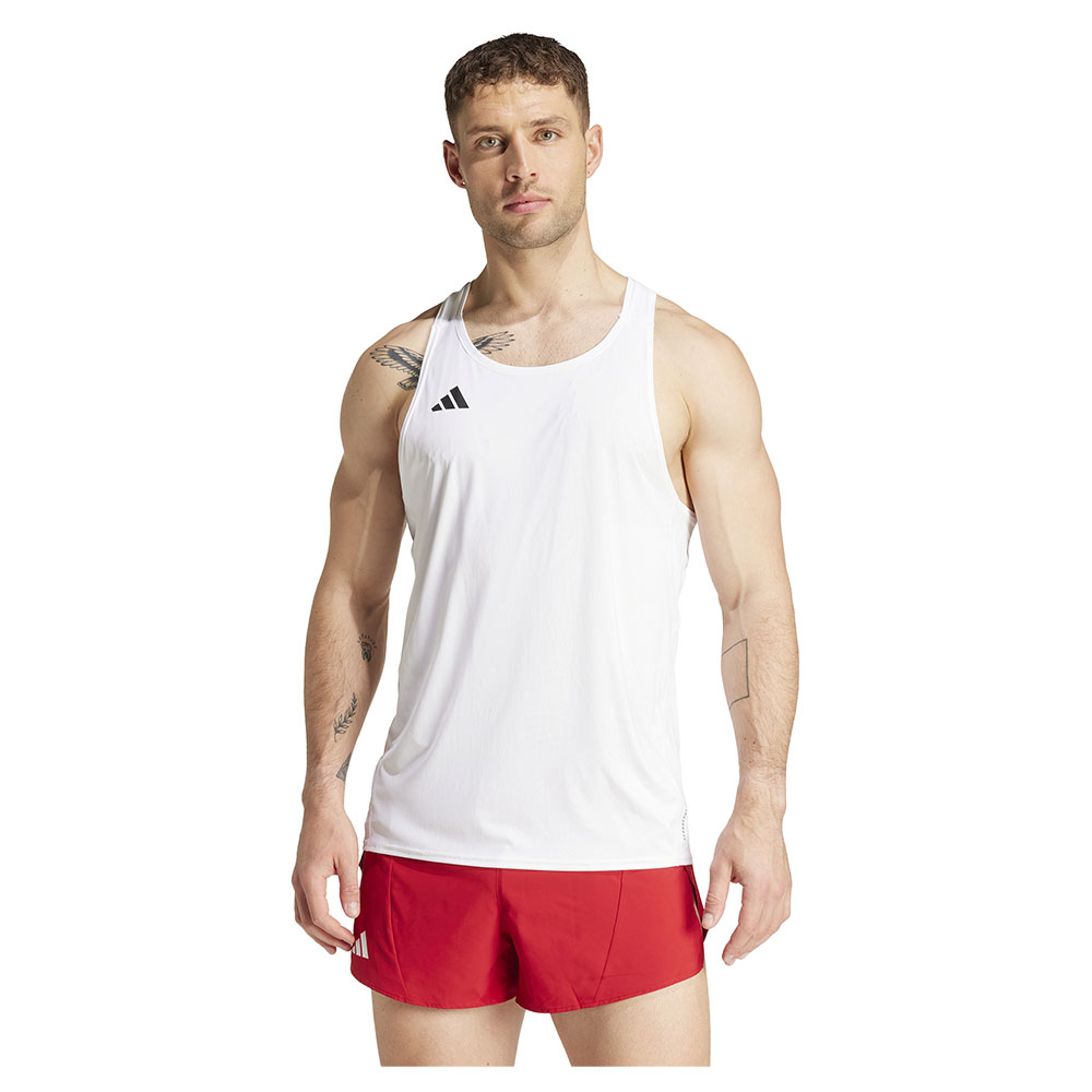 Adidas Adizero Essentials Sleeveless T-shirt Weiß XS Mann von Adidas