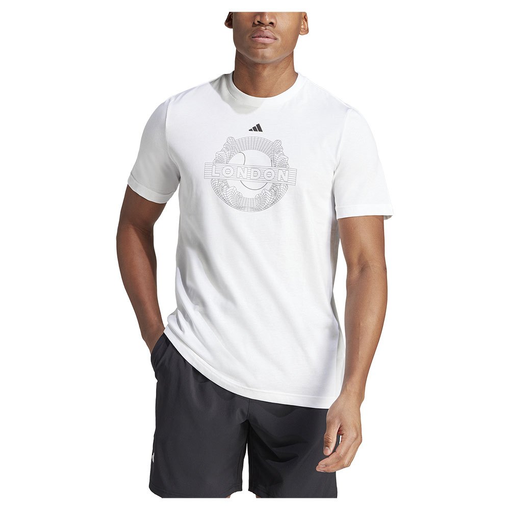 Adidas Aeroready Graphic Short Sleeve T-shirt Weiß XL Mann von Adidas