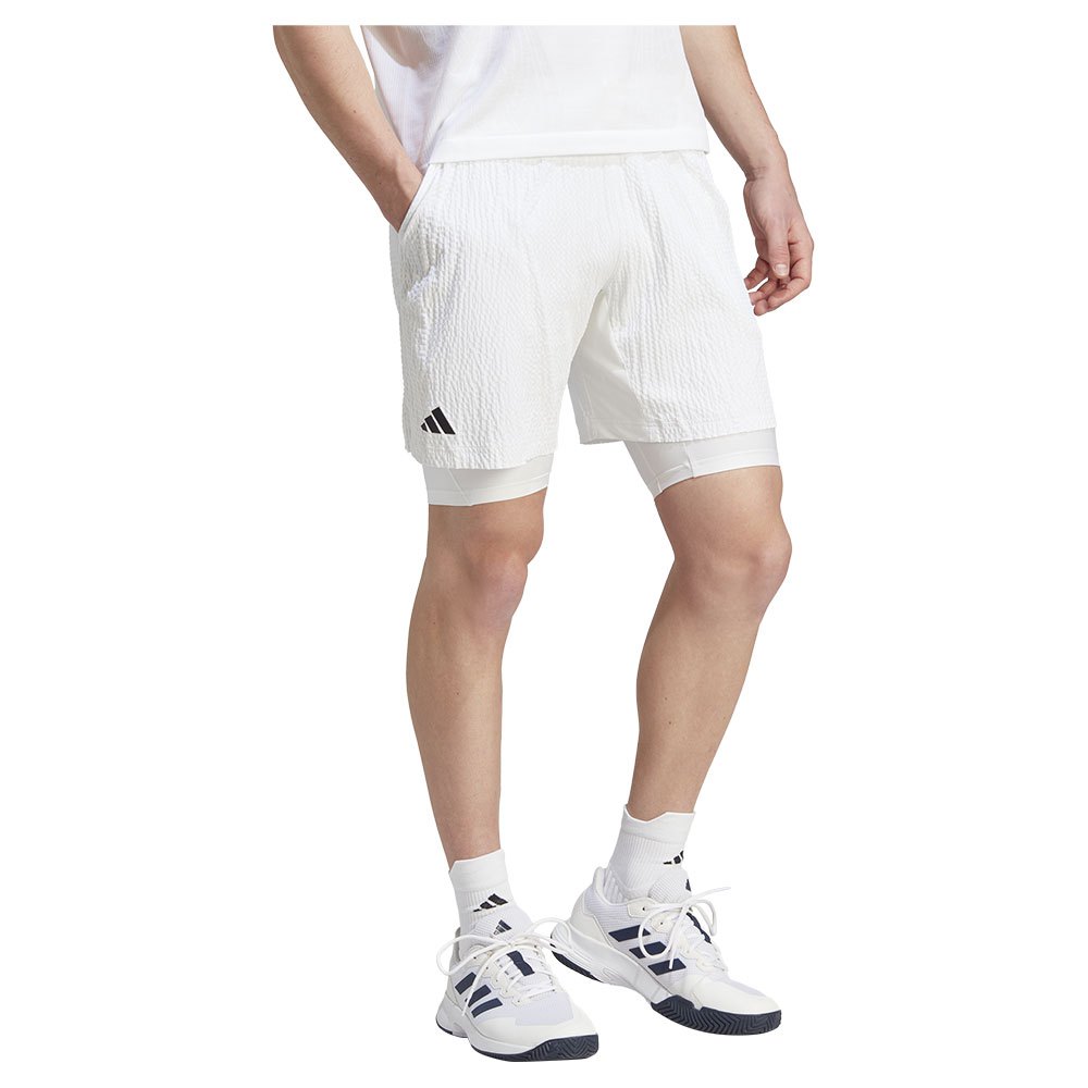 Adidas Aeroready Pro Two-in-one Seersucker Shorts Weiß L Mann von Adidas