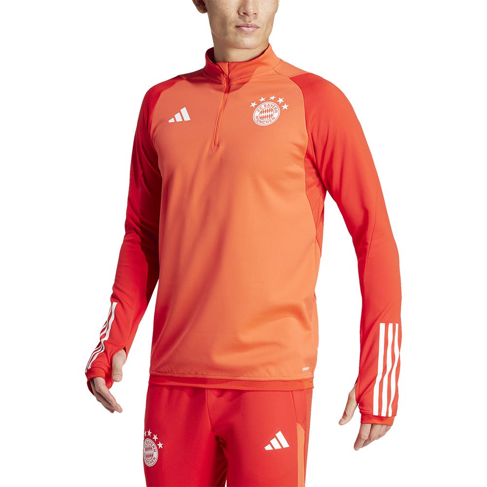 Adidas Bayern Munich 23/24 Half Zip Sweatshirt Training Orange L von Adidas