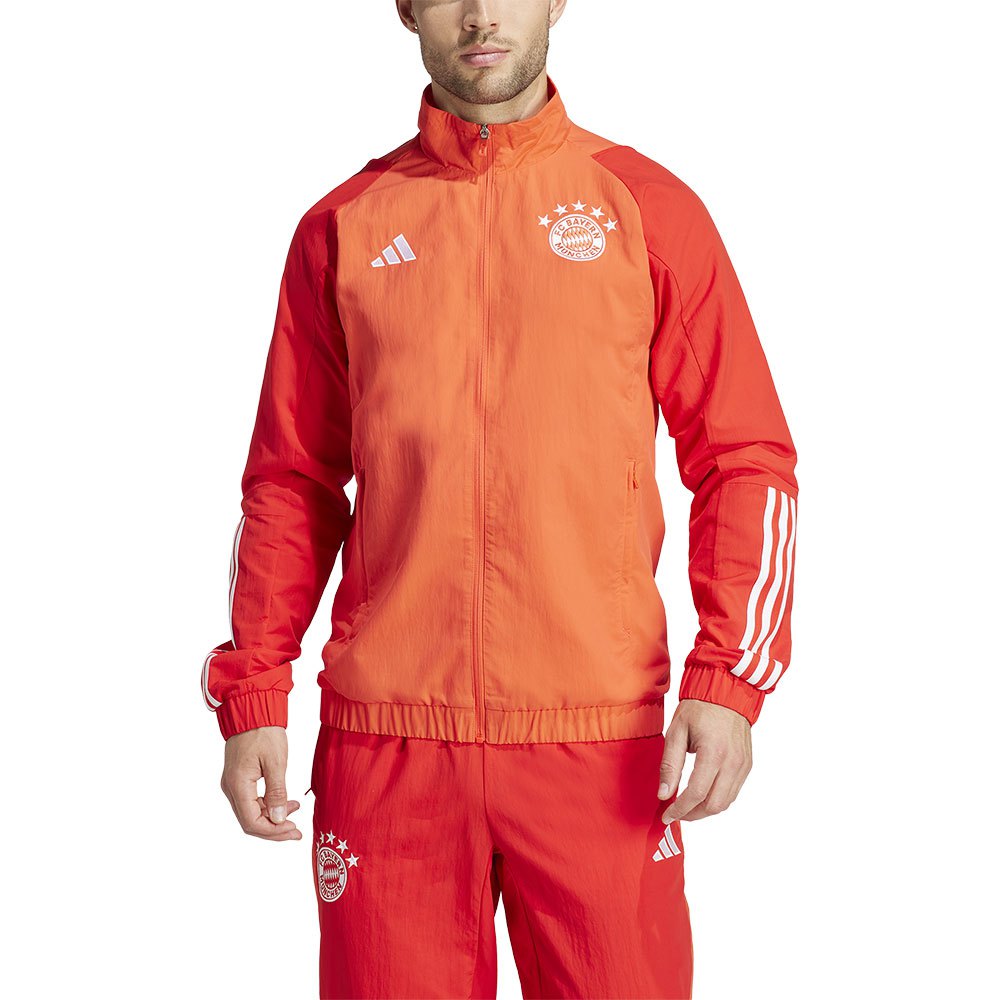 Adidas Bayern Munich 23/24 Tracksuit Jacket Pre Match Orange M von Adidas