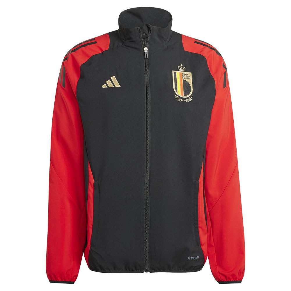 Adidas Belgium 23/24 Tracksuit Jacket Pre Match Rot,Schwarz S von Adidas