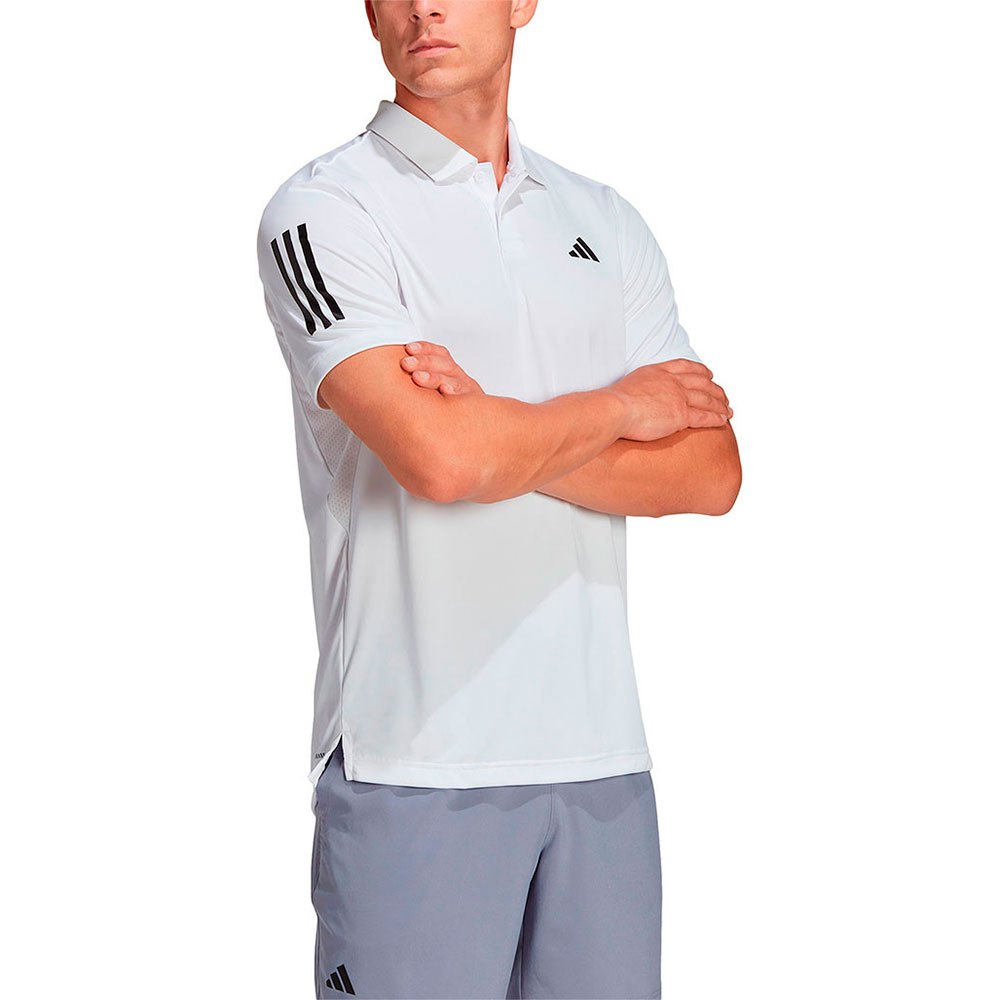 Adidas Club 3 Stripes Short Sleeve Polo Weiß M Mann von Adidas