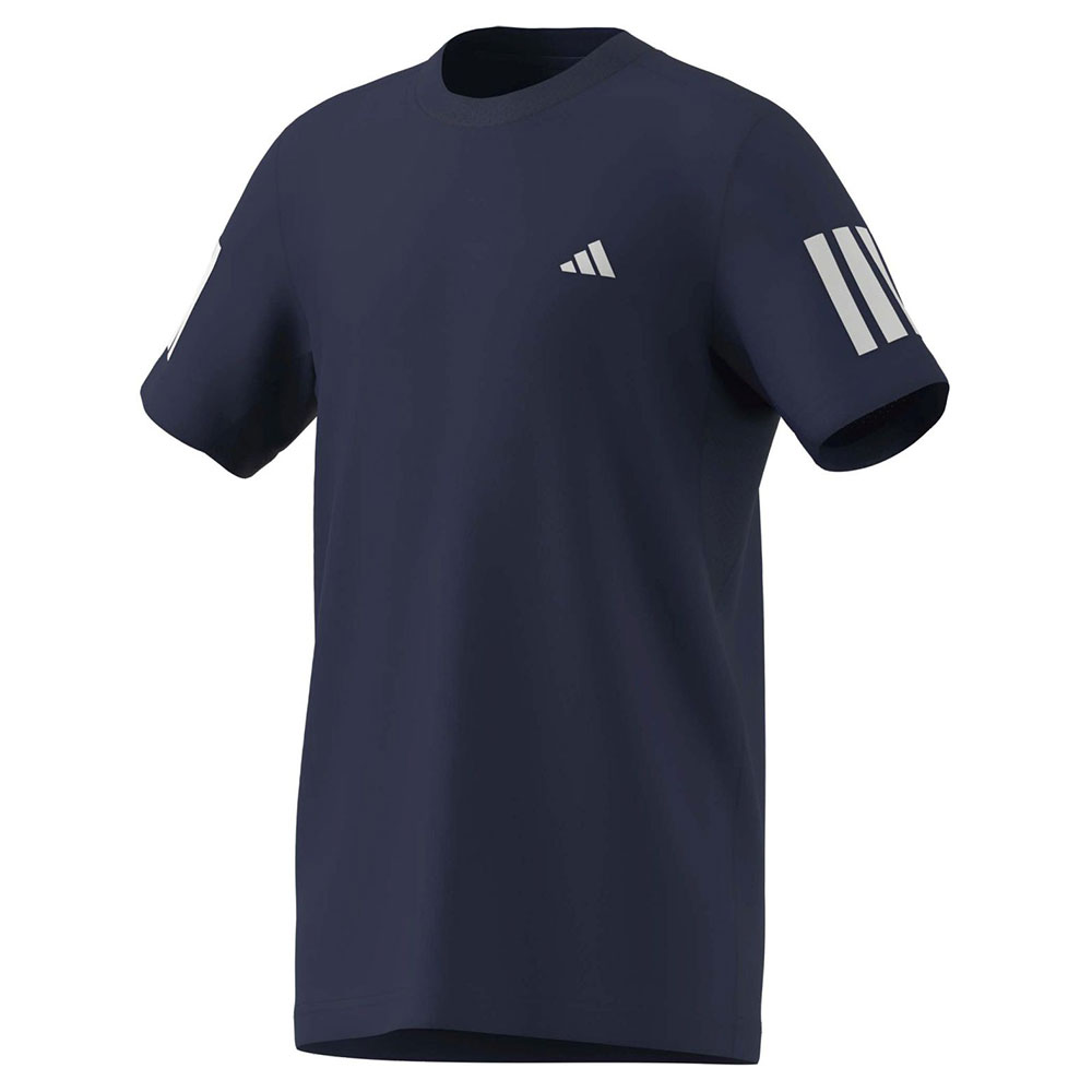 Adidas Club 3 Stripes Short Sleeve T-shirt Blau 5-6 Years Junge von Adidas