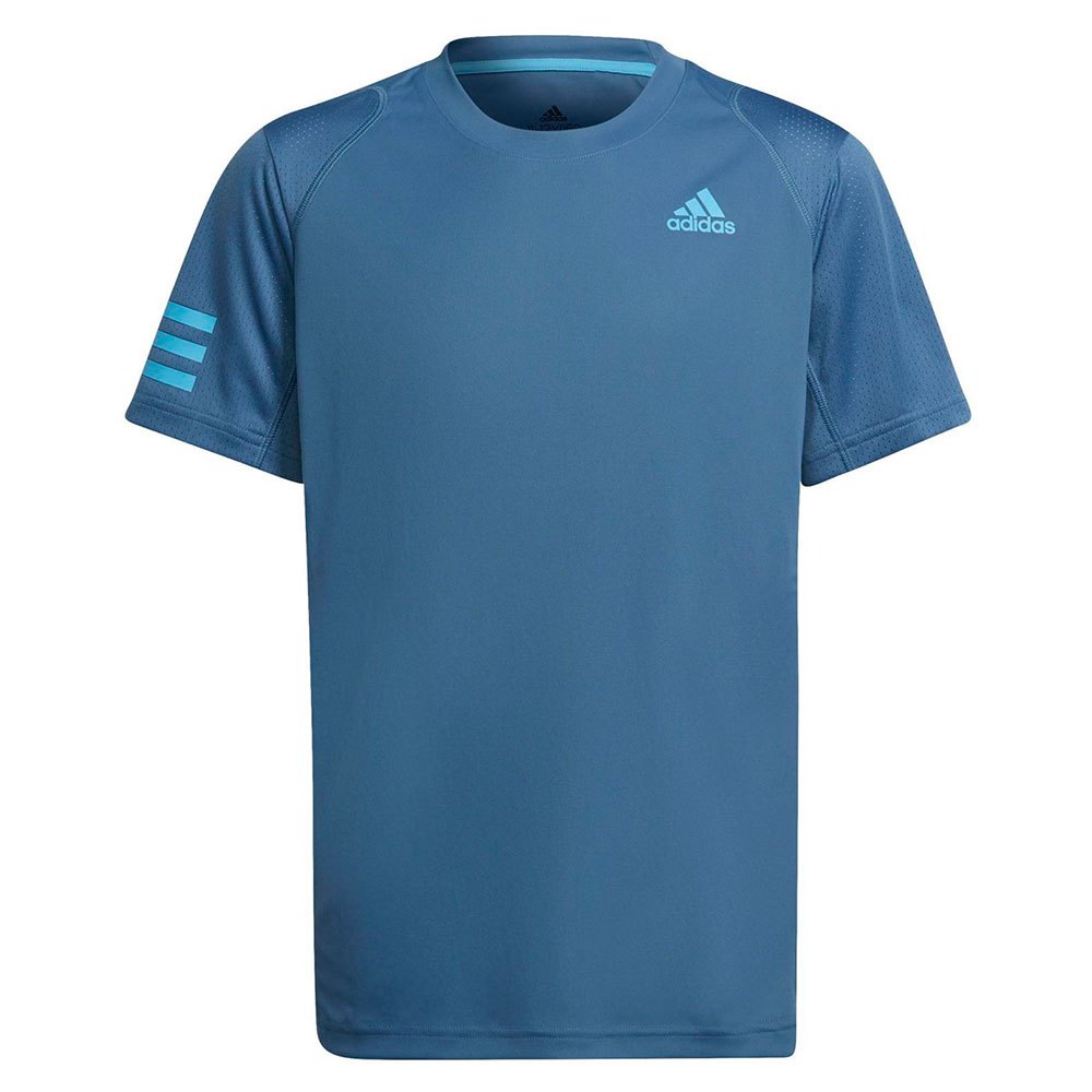 Adidas Club 3 Stripes Short Sleeve T-shirt Blau 7-8 Years Junge von Adidas