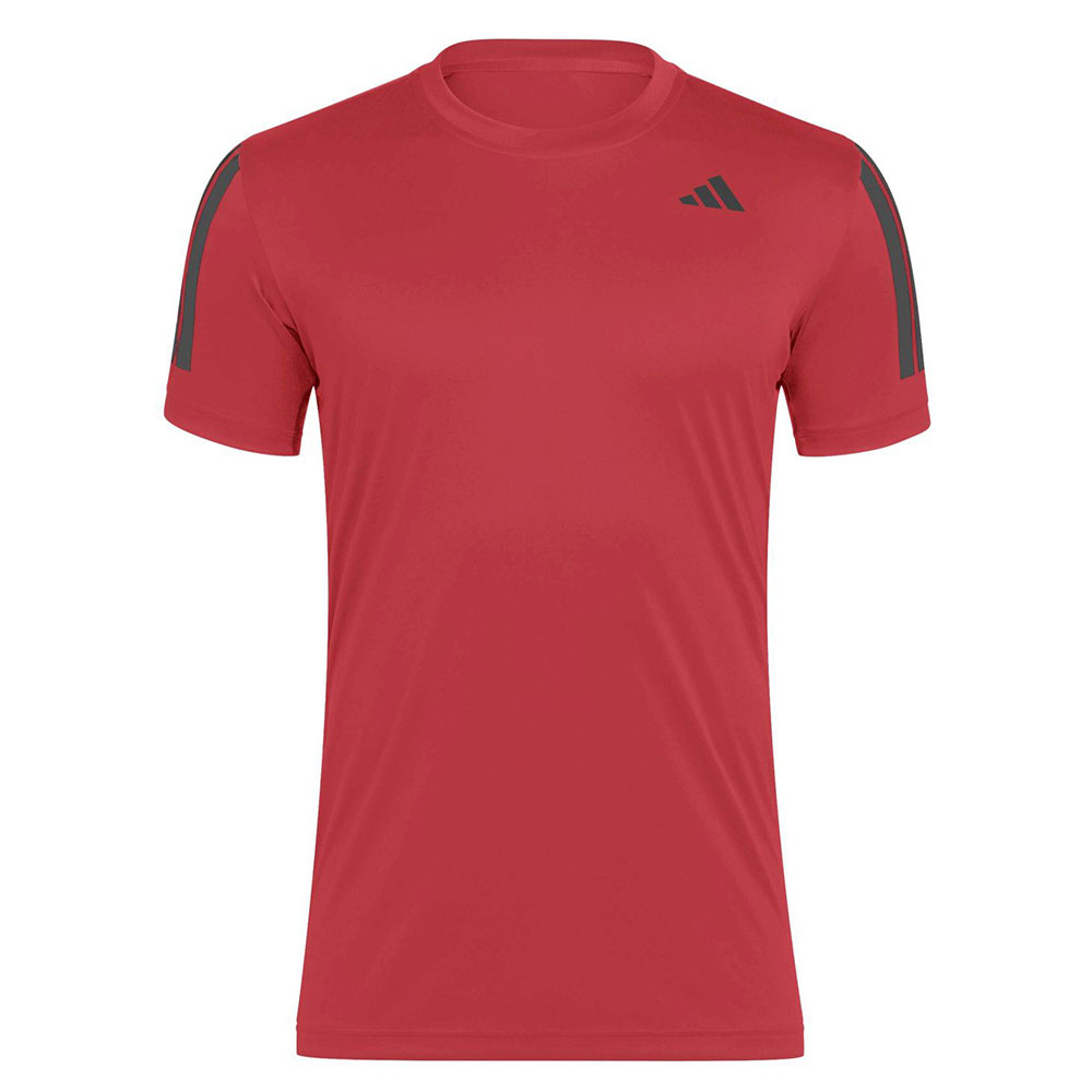 Adidas Club 3 Stripes Short Sleeve T-shirt Rot S Mann von Adidas
