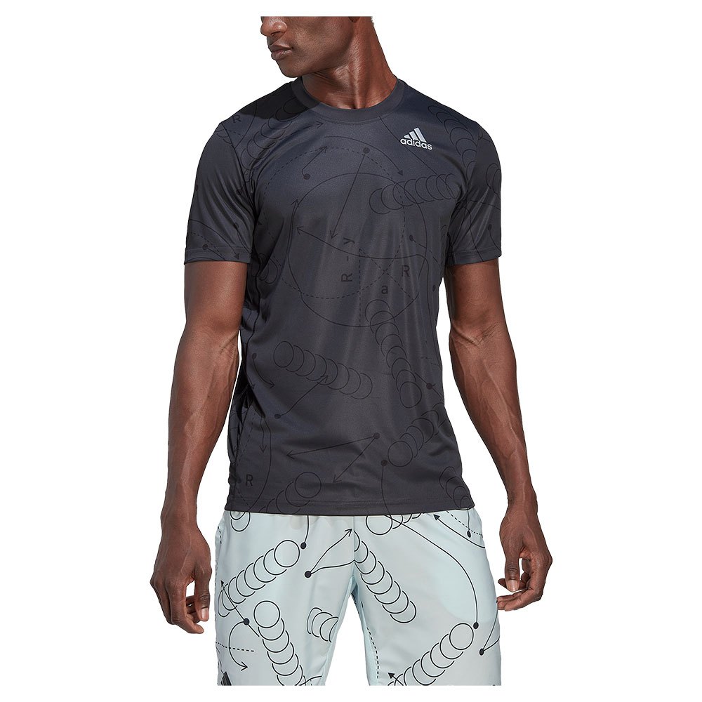 Adidas Club Graphic Short Sleeve T-shirt Grau S Mann von Adidas
