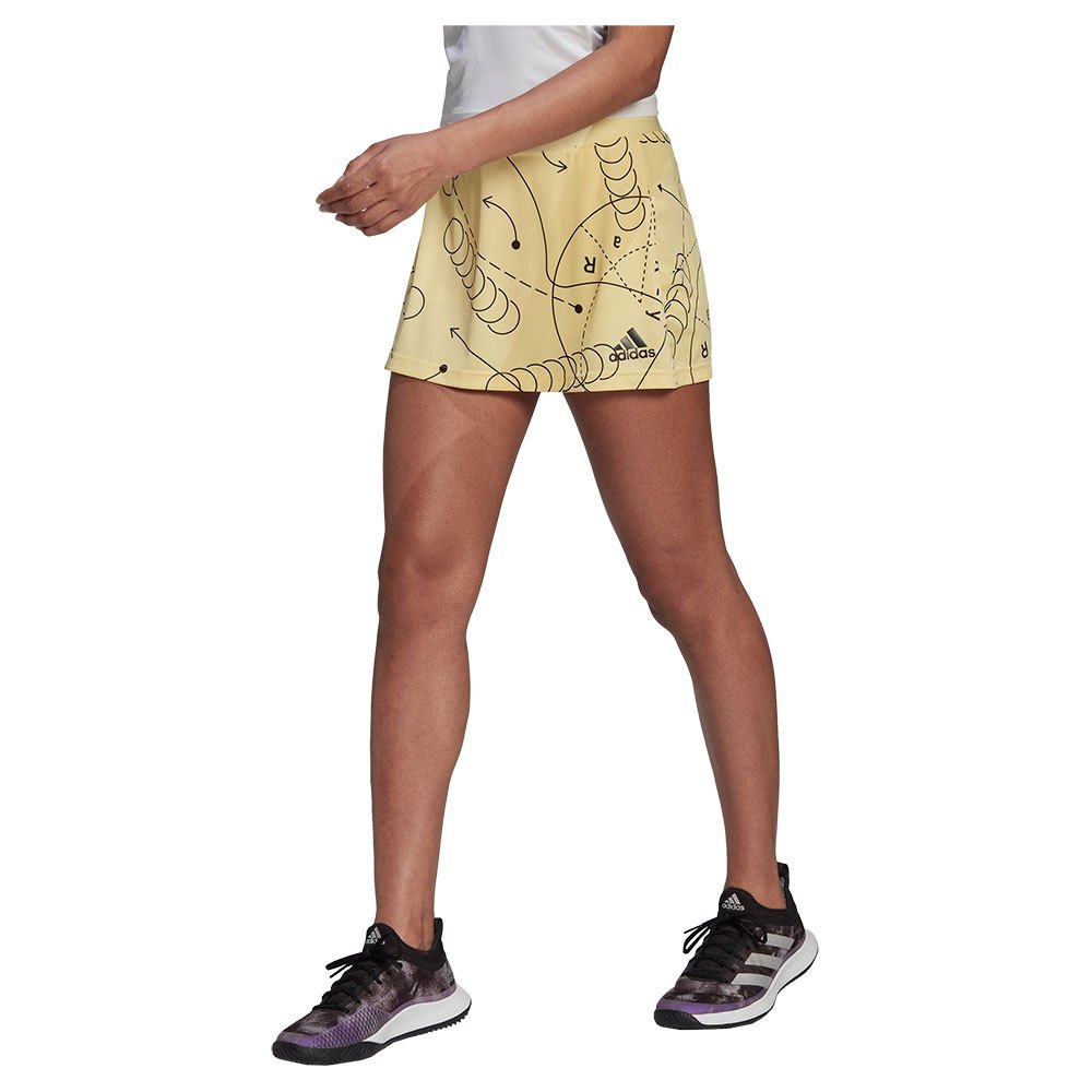 Adidas Club Graphskirt Skirt Gelb XS Frau von Adidas
